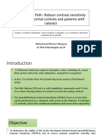 SPARCS and Pelli - Robson Contrast Sensitivity Testing in Normal Controls and Patients With Cataract