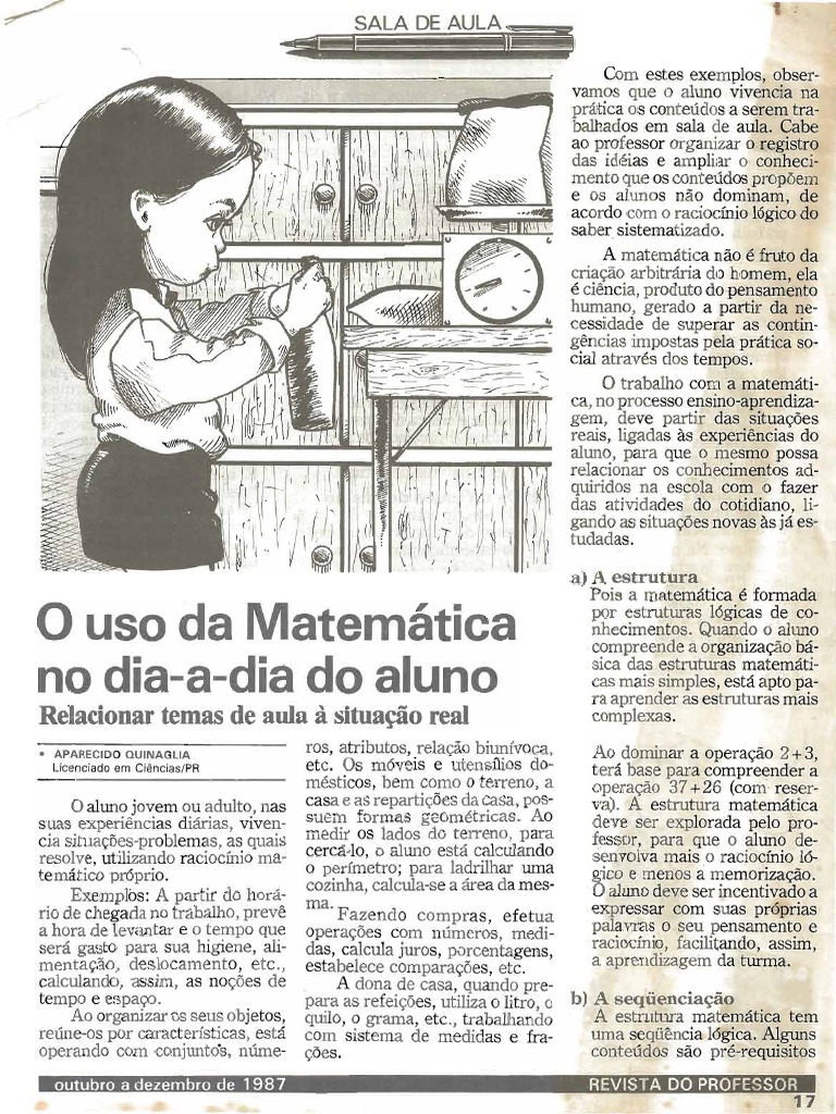 O Uso Da Matematica No Dia A Dia | Download grátis PDF | Ensino de ...