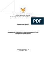 Concentração e Dimensão de Particulados Dispersos No Ar