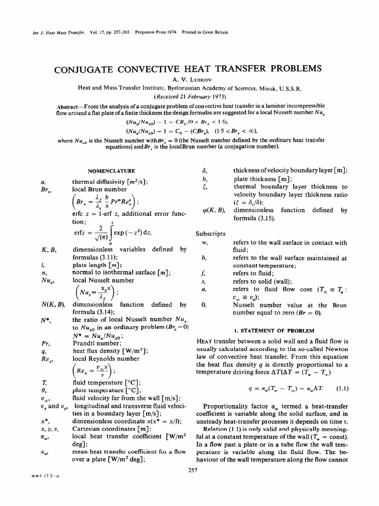 Conjugate Heat Transfer Analysis | PDF | Boundary Layer | Heat Transfer