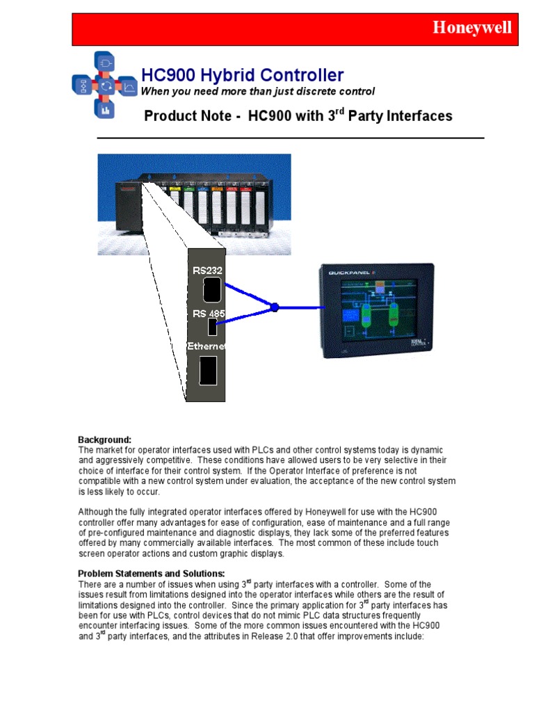 HC900 Controller: 3rd Party Interface Guide | PDF | Programmable Logic ...