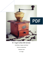 W. Vogel Coffee Mill Grinder Collectors Item