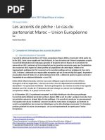 DEVD3140- Les Accords de Pêche Le Cas Du Partenariat Maroc – Union Européenne