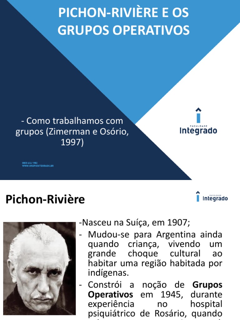 Pichonrivière e Os Grupos Operativos Dinamica Grupo 18.08