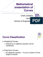 Mathematical Representation of Curves: Oneil Josephs Lecturer School of Engineering