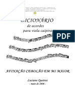 Dicionario de Acordes Viola Caipira PDF