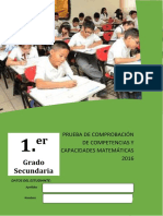 1er. Grado-Evaluación de Salida-Matemática