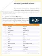 Colores en Inglés en PDF - Vocabulario de Los Colores