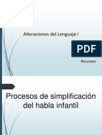 Resumen Alteraciones Del Lenguaje I PDF