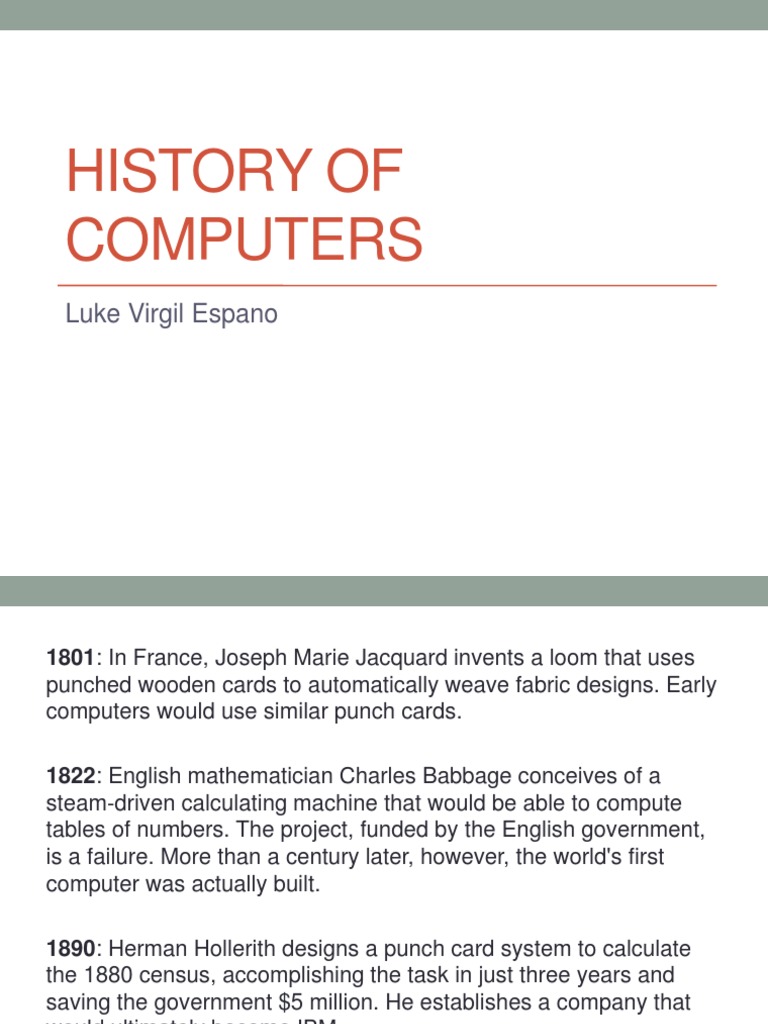 Evolution of Computer Technology | PDF | Graphical User Interfaces ...