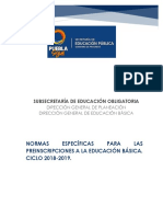 Manual de Preinscripciones Educ Basica 2018 - 2019