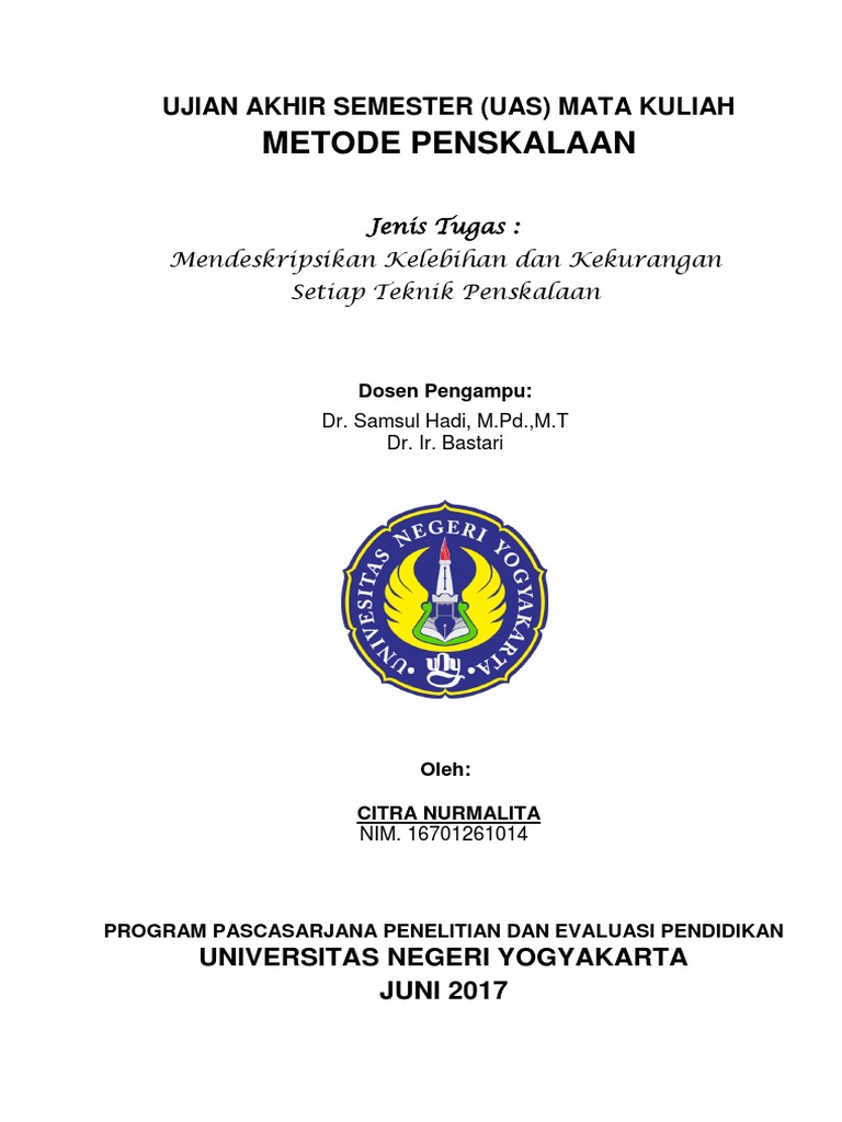 Kekurangan dan Kelebihan Metode Penskalaan Kekurangan dan Kelebihan Metode Penskalaan