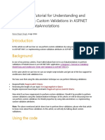 ASP.NET MVC Custom Validations Using DataAnnotations