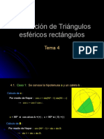 Resolución de triángulos esféricos rectángulos