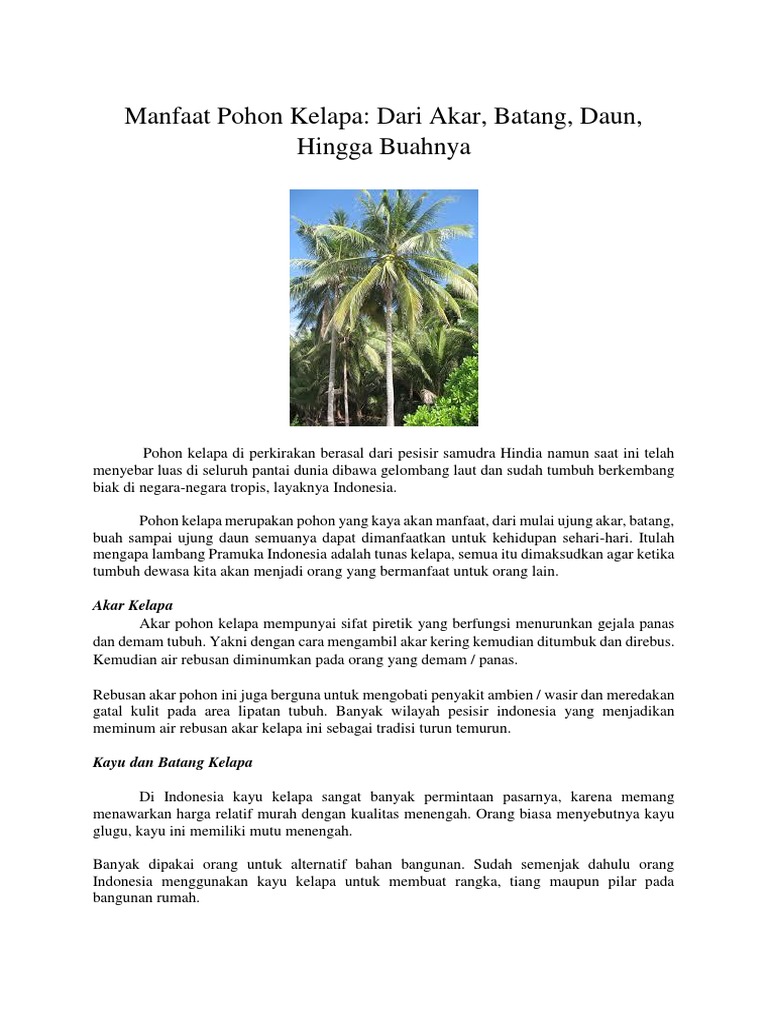 Manfaat Pohon Kelapa Pdf