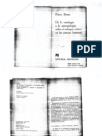 De La Etnología A La Antropología. Sobre El Enfoque Critico en Las Ciencias Humanas