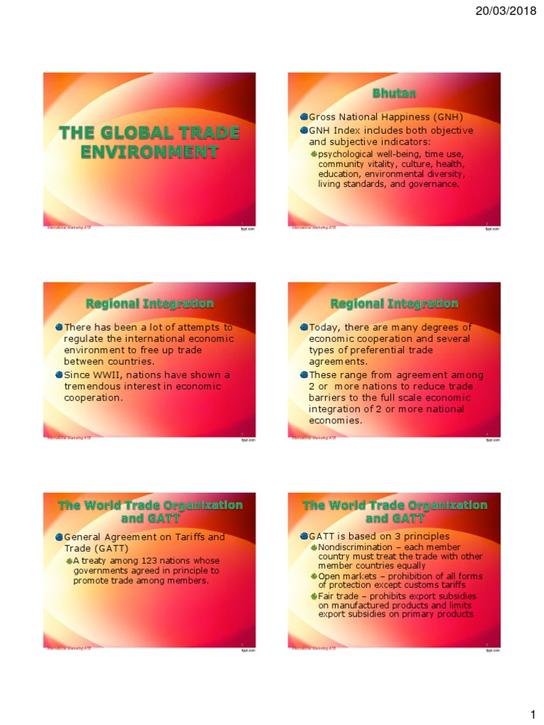 The Global Trade Environment | PDF | World Trade Organization | General ...