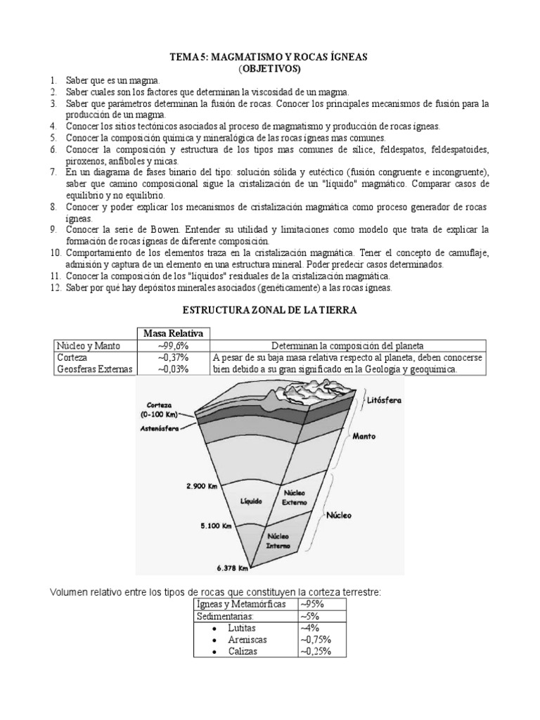 Magmatismo y Formación de Rocas Ígneas | PDF | Magma | Roca ígnea