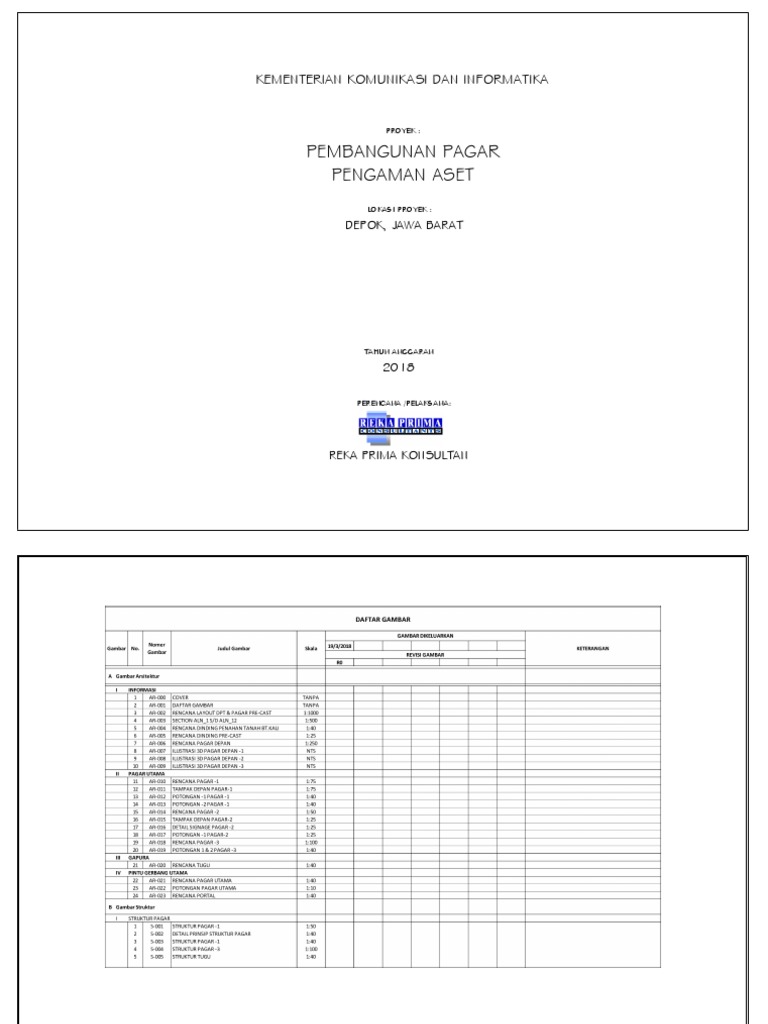 Spesifikasi Teknis Dan Gambar PDF | PDF