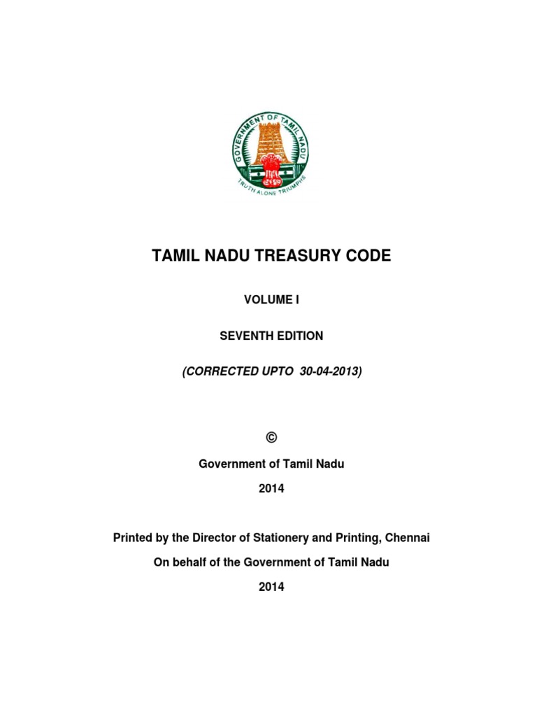 Treasury Code Vol 1 040517 | PDF | Cheque | Money