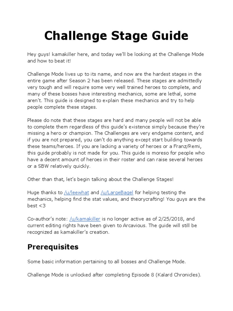Challenge Mode Strategy Guide | PDF | Arrow | Leisure