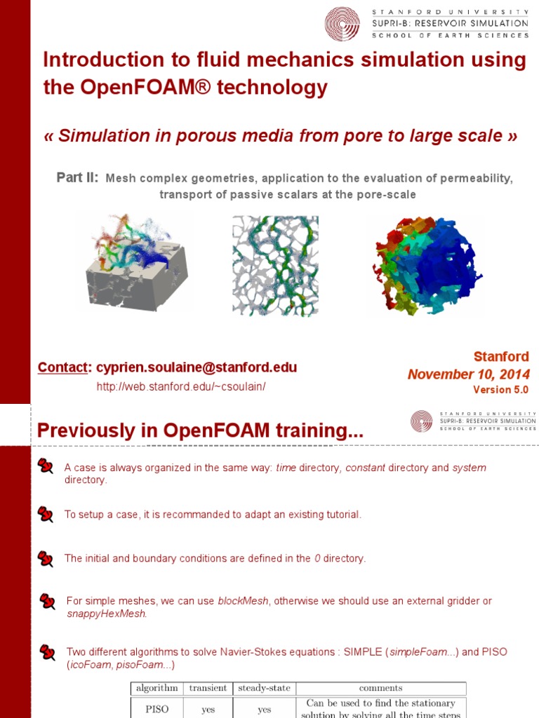 Openfoam Training Part 2v5 | PDF | Porosity | Matrix (Mathematics)
