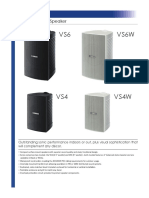 Yamaha Vs Series 70v 100v Surface Mount Speaker Pair Specifications