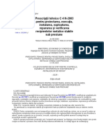 Prescriptii Tehnice C 4 N-2003. Proiectarea Executia Instalarea Exploatarea Intretinerea Si Verificarea
