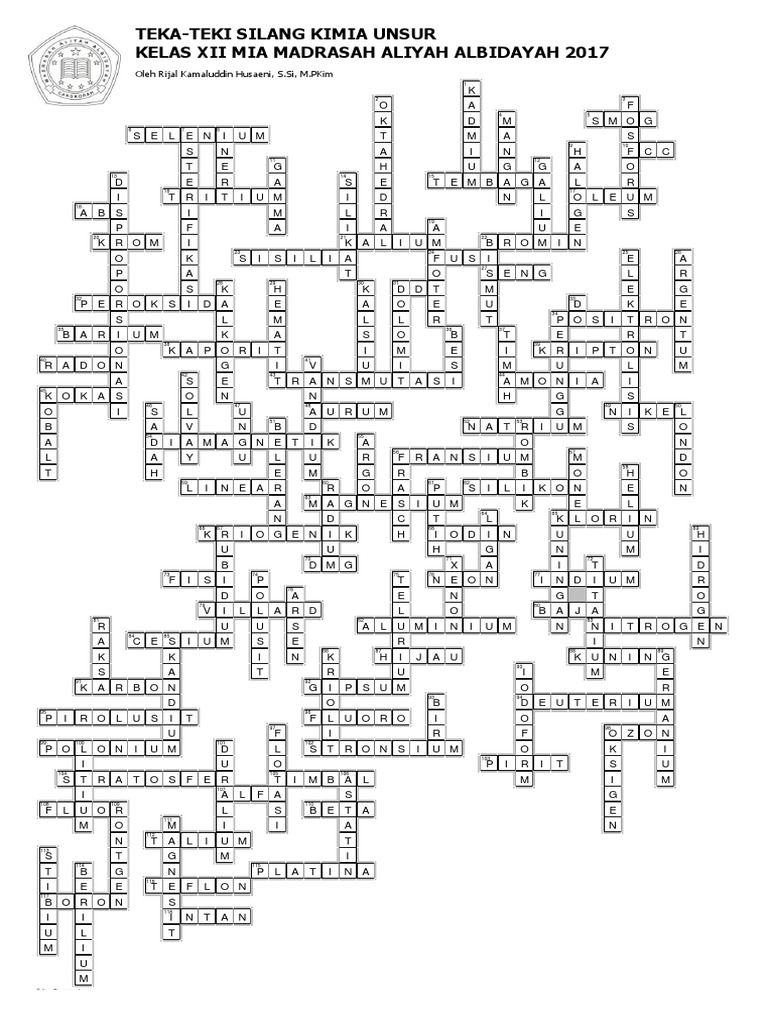 Tts Kimia Unsur Jawaban