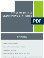 Types of Data & Descriptive Statistics