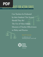 The Use of Value-Added Measures of Teacher Effectiveness in Policy and Practice