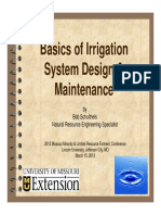 Basics of Irrigation System Design and Maintenance 2013