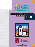 Toponímia Dels Pobles Valencians. La Vall D'uixó