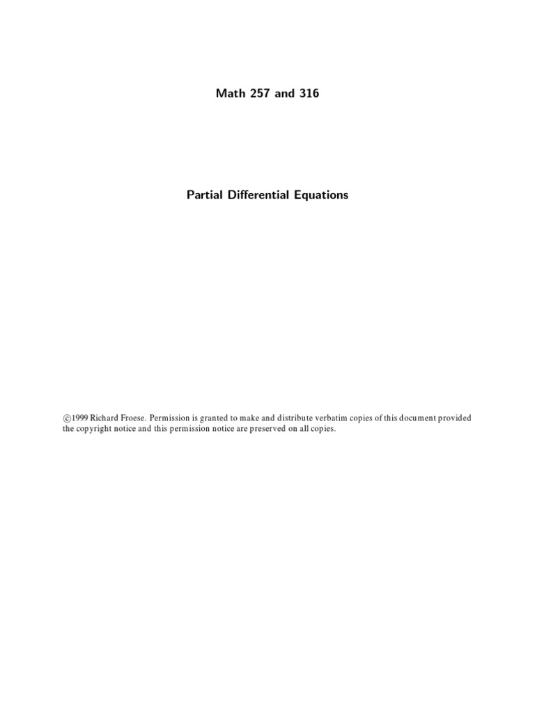 Separation of Variables in PDEs | PDF