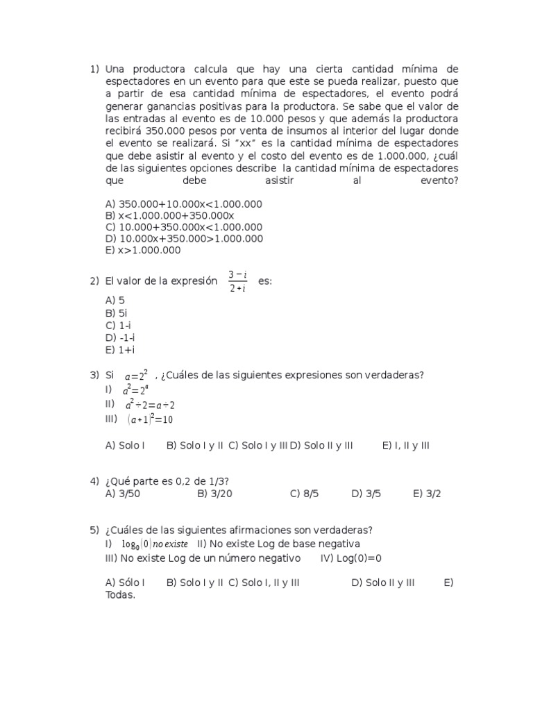 Cálculos y Problemas Matemáticos Diversos | PDF | Objetos matemáticos ...