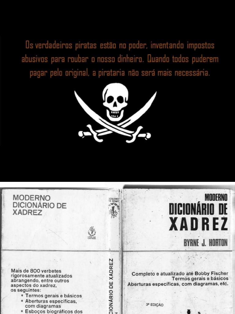 LIVRO DE XADREZ - BYRNE J. HORTON - MODERNO DICIONÁRIO