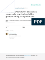 From GROW To GROUP Theoretical Issues and A Practical Model For Group Coaching in Organisations