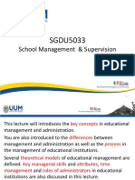 Lecture 2 On School Management (2017)