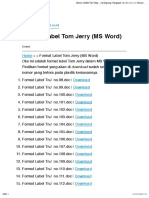 Format Label Tom Jerry (MS Word)