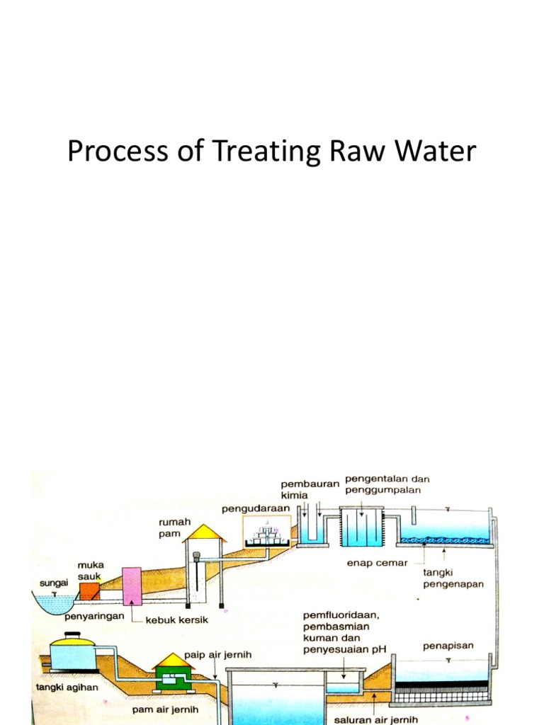 Process of Treating Raw Water PDF Water Purification Sewage Treatment