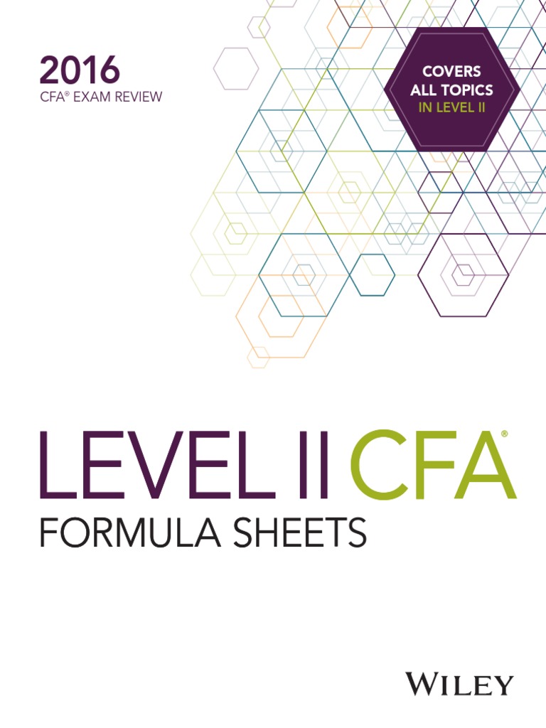 CFA Level 2 Formula Sheets Sample Errors And Residuals Regression