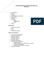 Caracterización Del Área de Influencia Del Proyecto