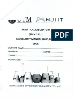 Analytical Laboratory Manual