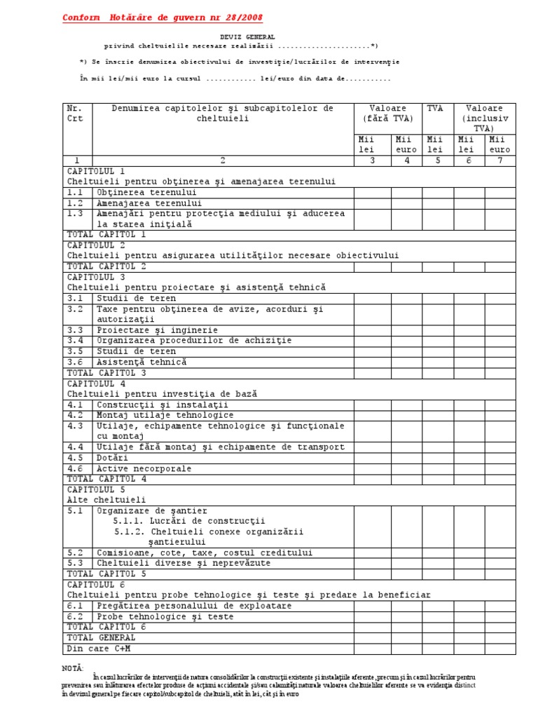 Model Deviz General | PDF