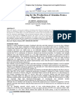 Sequential Leaching For The Production of Alumina From A Nigerian Clay