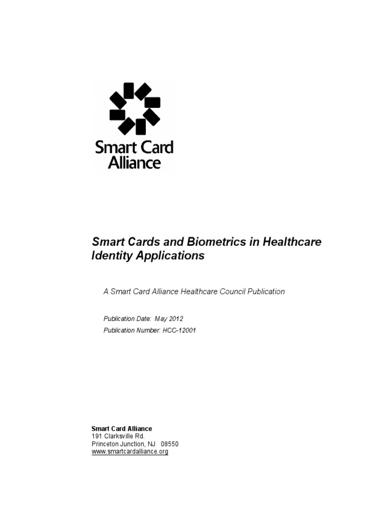 Smart Cards and Biomertics Healthcare - 051112 PDF | PDF | Biometrics ...