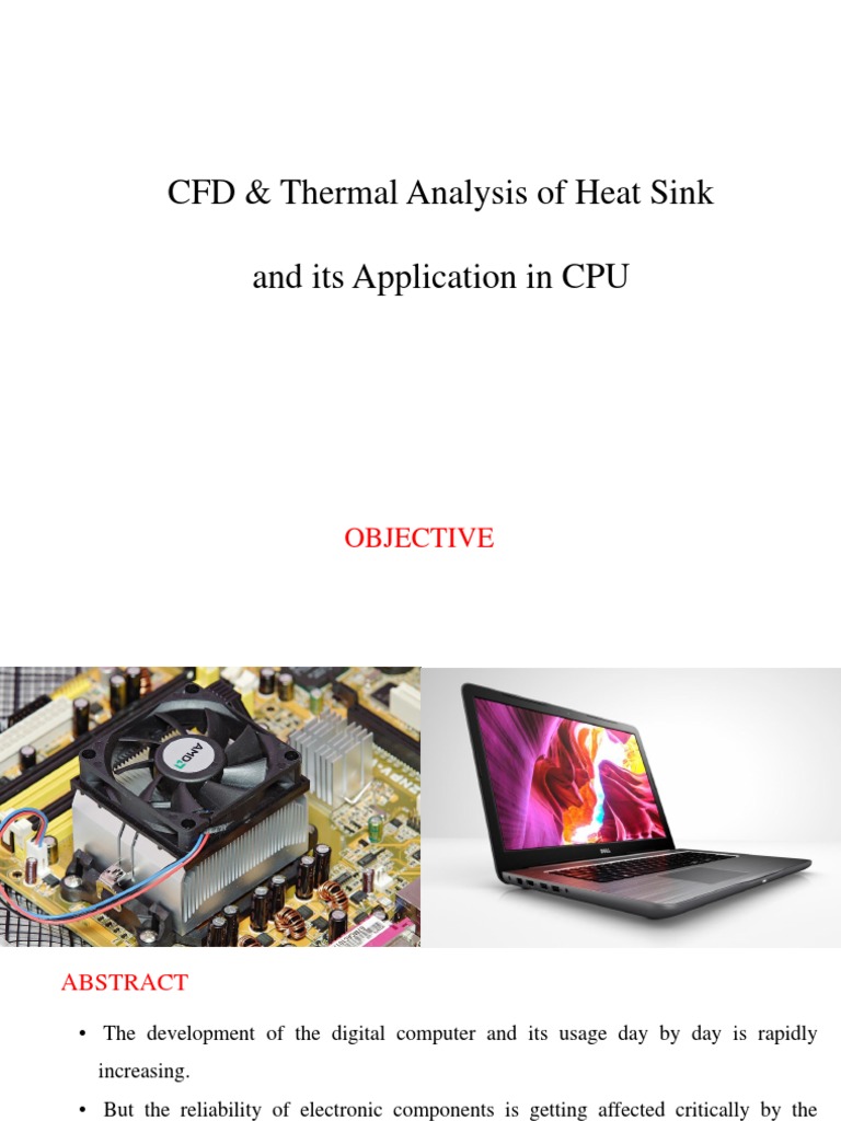 CFD Analysis of CPU Heat Sink Design | PDF
