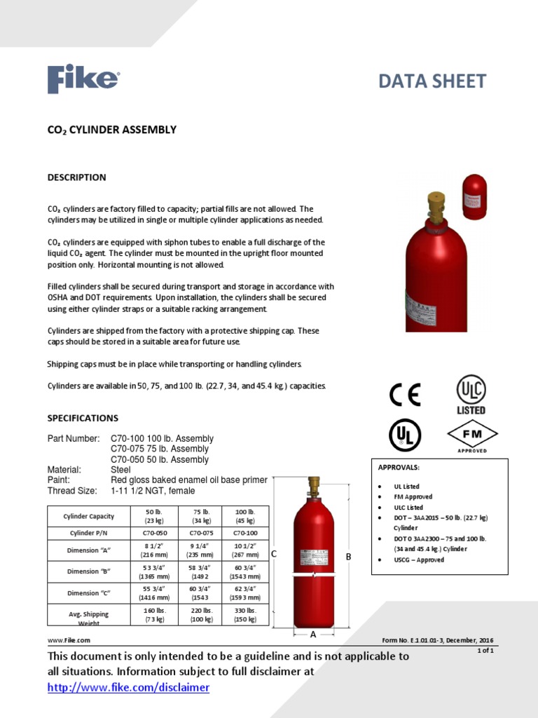 Specifications and Installation Requirements for CO2 Fire Suppression ...