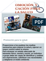 PROMOCIÓN Y EDUCACIÓN PARA LA SALUD