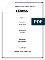 Trabajo Final de InglesUNIVERSIDAD ABIERTA PARA ADULTOS Trabajo Final Uapa 123